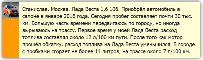 Расход Бензина на 100 км Лада Веста Спорт… С двигателем 16 механика Расход Бензина на 100 км Лада Веста Спорт… С двигателем 16 механика
